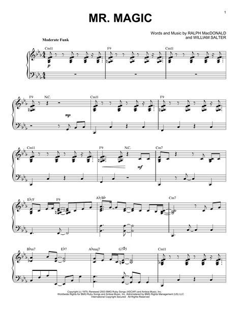 Master the Charming Melody of Mrs. Magic with Sheet Music